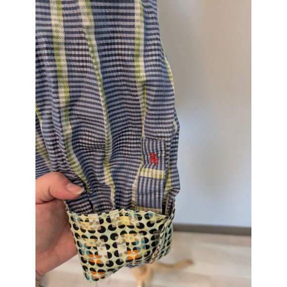 Robert Graham Large Casual Shirt Flip Cuff, stripes, Button Down - Picture 3 of 6